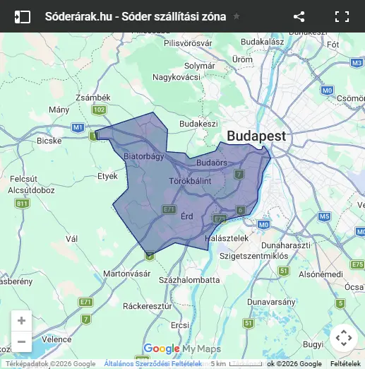 Sóder szállítás szolgáltatási terület térkép - XI. kerület, XXII. kerület, Érd, Diósd, Törökbálint